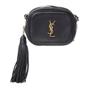 Saint Laurent Nappa Monogram Blogger Bag Black